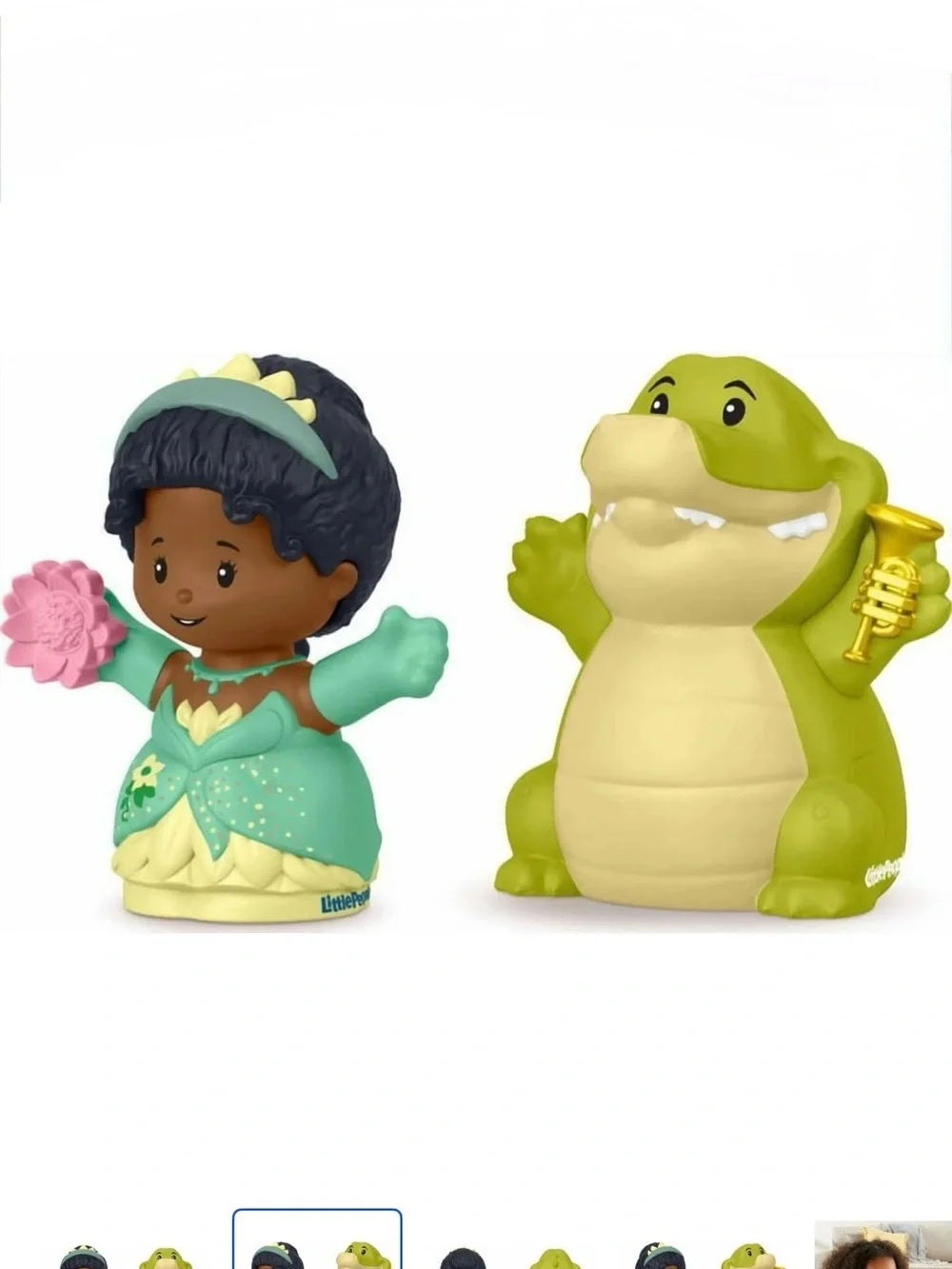 New Fisher-Price Little People Disney Princess Tiana Sidekick Louis Figures